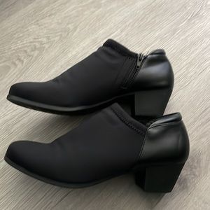 Black Rivet Ankle Boots